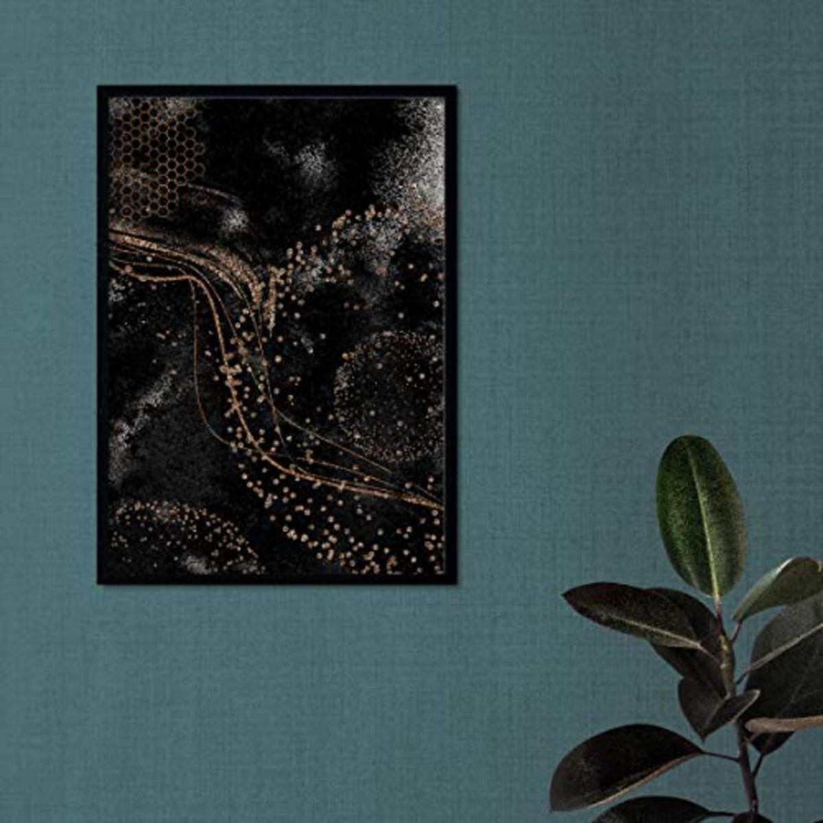 POSTER Set mit 4 Abstrakte Formen und Figuren Braun A3 Rahmenlos - Klar, Papier (29.7/3cm) - Nacnic