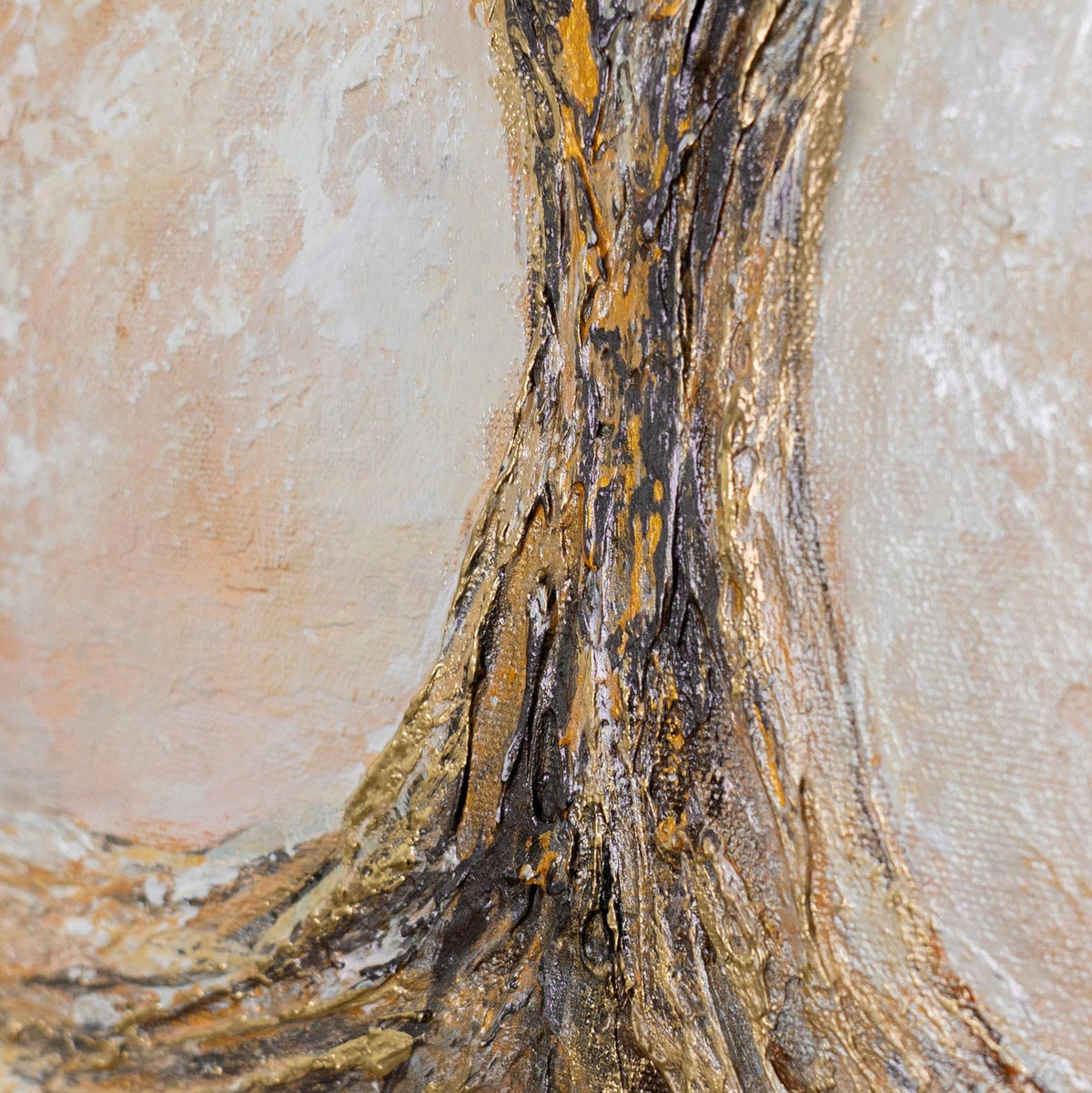 GEMÄLDE Baum des Lichts Schattenfugenrahmen Eichefarben 70x50 cm - Eichefarben, Holz (70/50cm) - YS-art gallery
