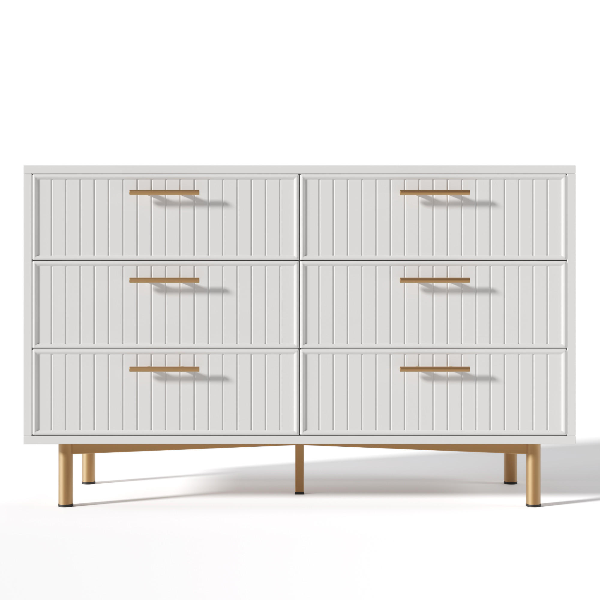 KOMMODE Weiß 120/40/75 cm - Weiß, Holzwerkstoff (120/40/75cm) - PANGIVO