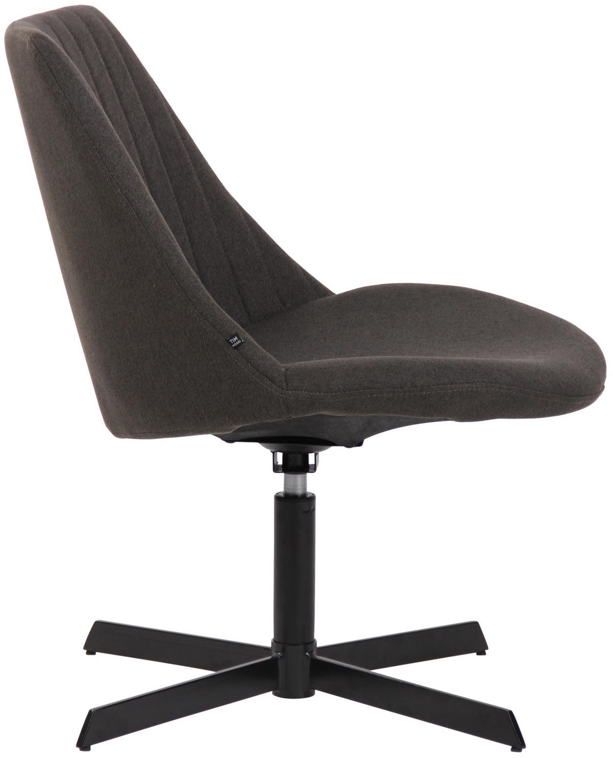 DREHSTUHL Stoff dunkelgrau - Dunkelgrau/Schwarz, Textil/Metall (63/79/71cm) - CLP