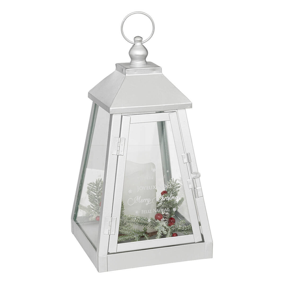LATERNE LED Metall 32/17 cm - Weiß, Metall (17/32/17cm) - Atmosphera Createur d´interieur
