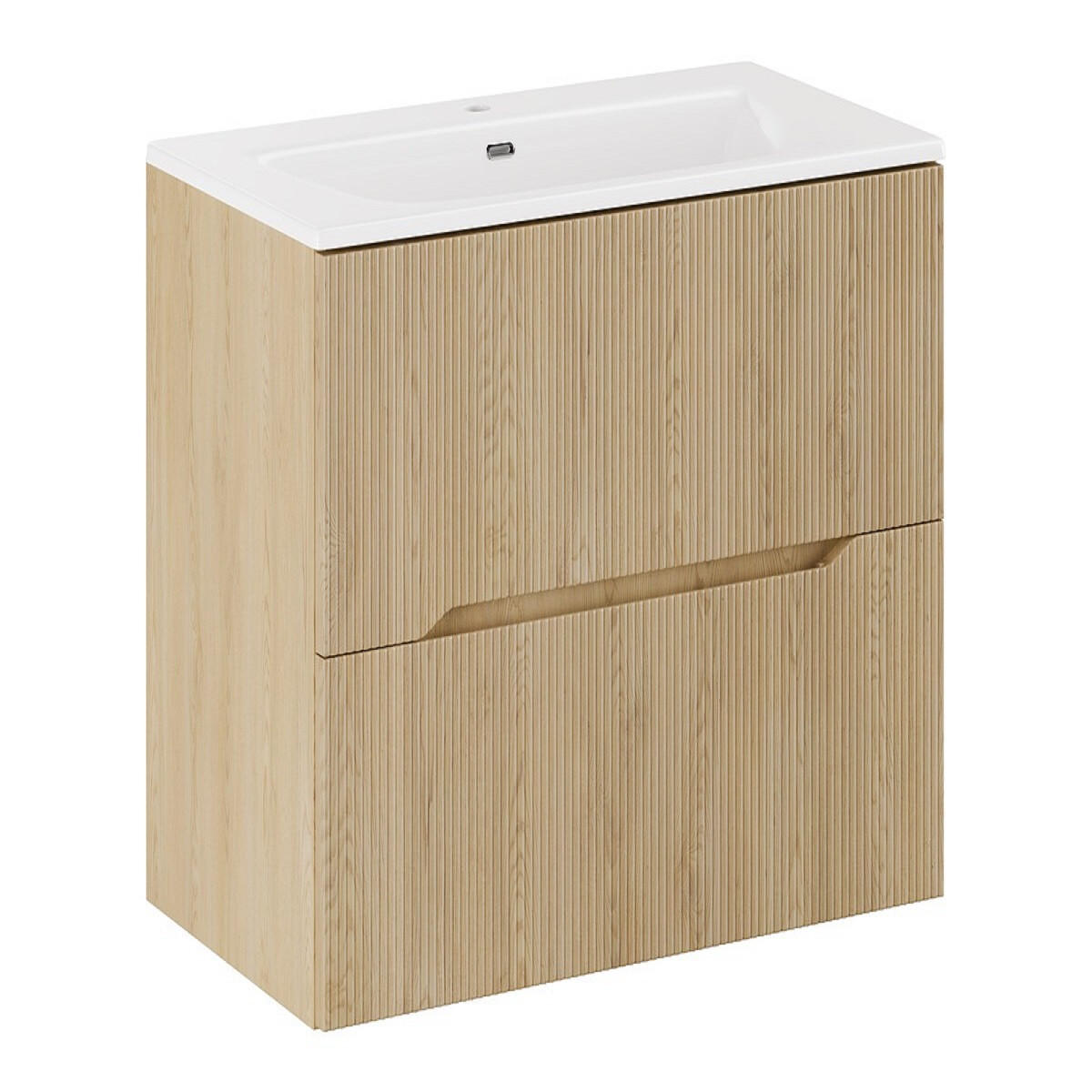 WASCHTISCHKOMBI 80 cm - Nordic Cremona N BM395 in Cremona-Eiche - Eichefarben, Holz/Keramik (80/59/46cm)