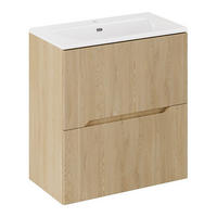 WASCHTISCHKOMBI 80 cm - Nordic Cremona N BM395 in Cremona-Eiche - Eichefarben, Holz/Keramik (80/59/46cm)