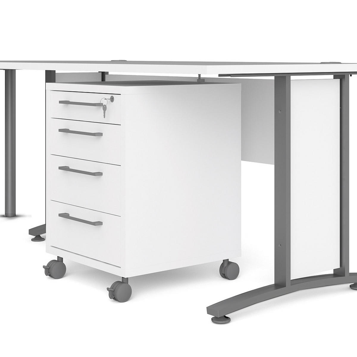 ECKSCHREIBTISCH Weiß - Weiß, Holzwerkstoff (200/230/75cm) - ebuy24