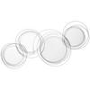 SPIEGEL für Wanddekoration, 4er Set, Metall, Silber - Silberfarben, Metall (107/56/4cm) - HOMCOM