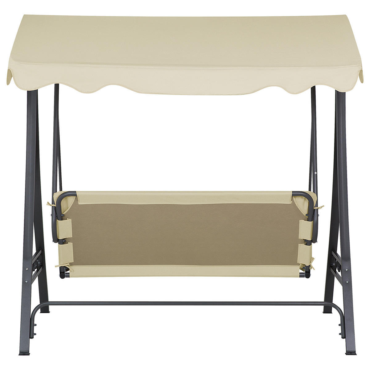 HOLLYWOODSCHAUKEL Sonnendach beige Garbo - Beige, Textil (185/184/112cm) - Beliani