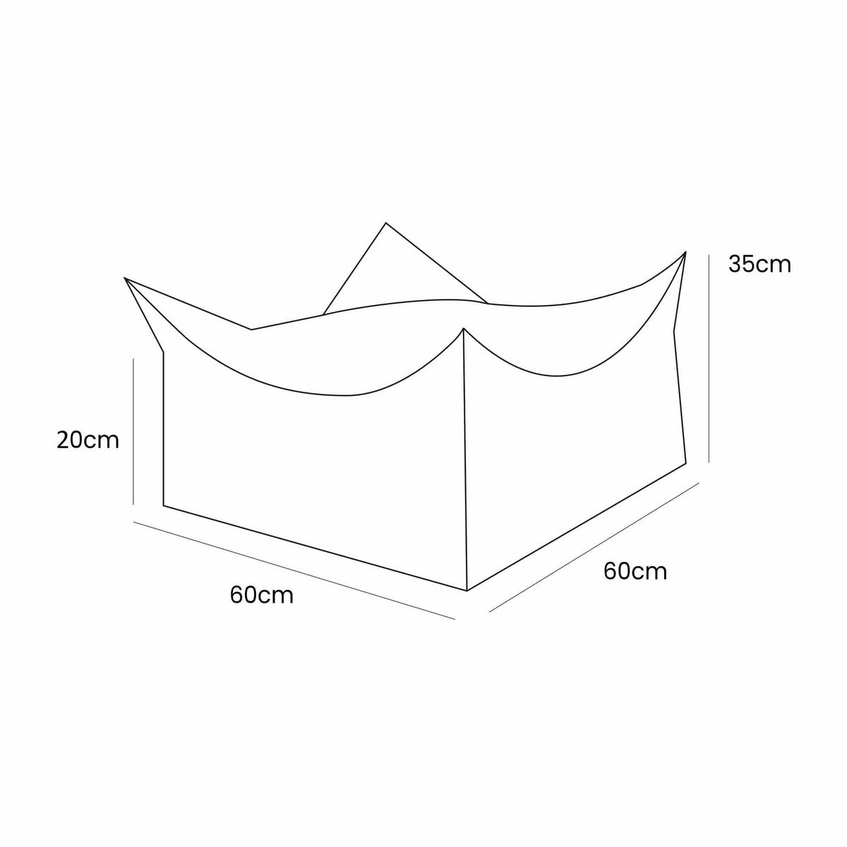 KINDER Sitzpouf Kuhmuster quadratisch – weiches Bodenkissen fürs Kinderzimmer - Creme/Braun, Textil (60/35/60cm) - Bees & Blooms