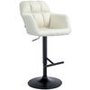 BARHOCKER Stoff creme - Creme/Schwarz, Textil (57/97/59cm) - CLP