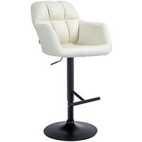 BARHOCKER Stoff creme - Creme/Schwarz, Textil (57/97/59cm) - CLP