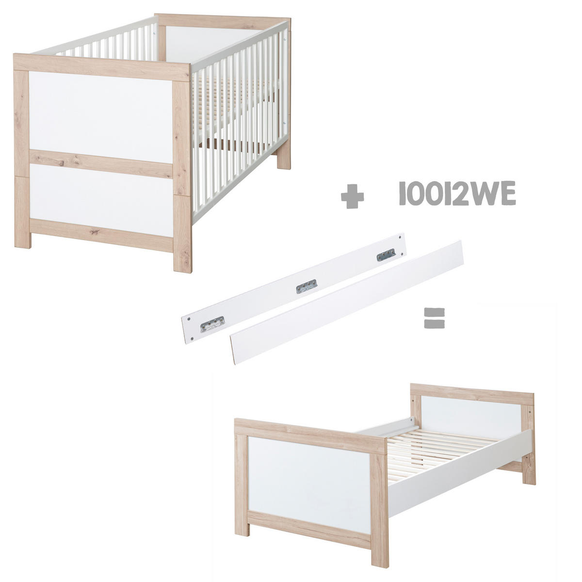 GITTERBETT Malo 70x140 cm - Weiß, Holzwerkstoff (70/140cm) - Roba