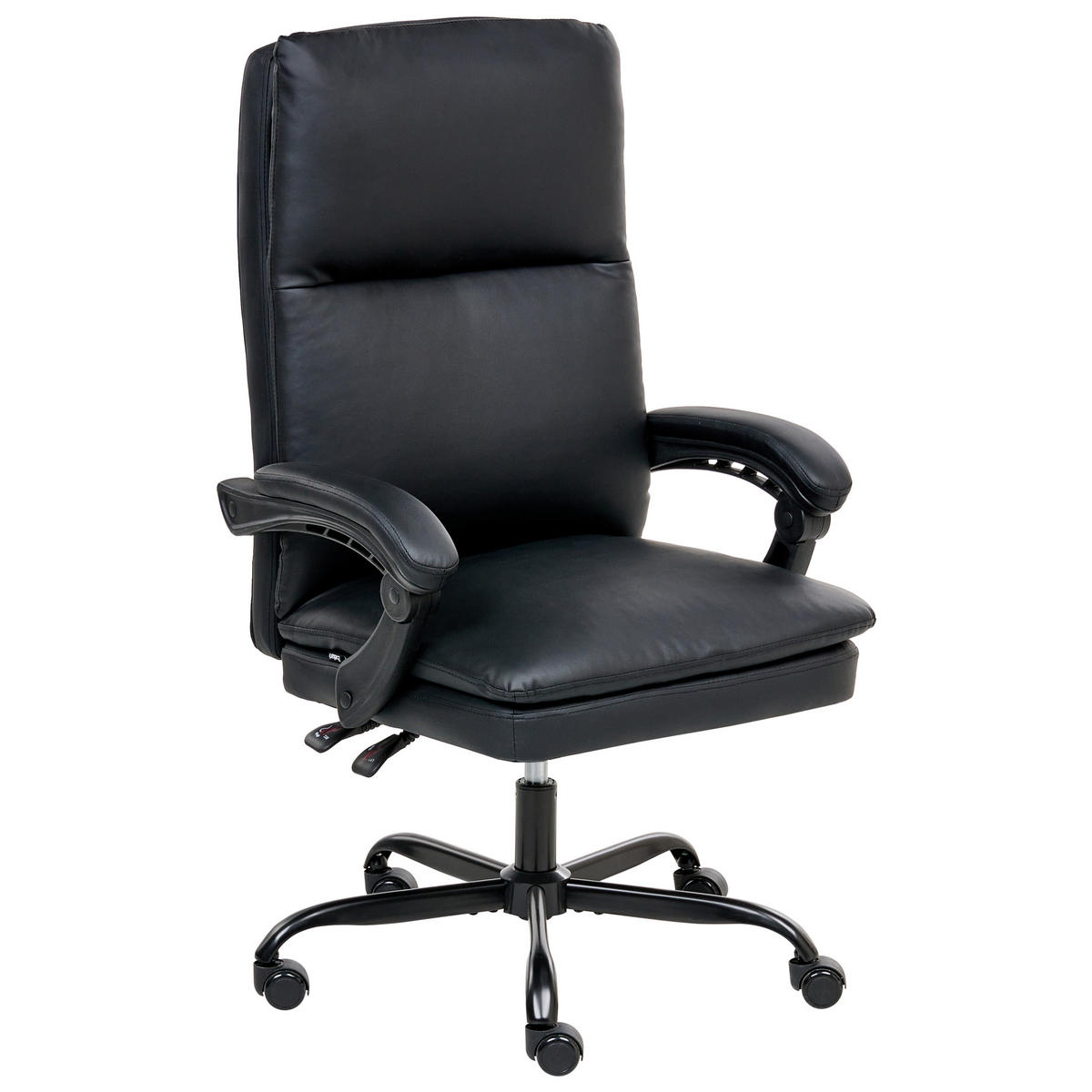 CHEFSESSEL Schwarz Serene - Schwarz, Kunststoff (70/105/70cm) - Beliani