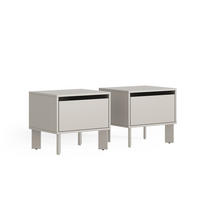 NACHTTISCH Monti, Cashmere, 48.2 x 44 cm 2er Set - Kaschmir, Holzwerkstoff (48.2/44/40cm) - Vicco