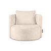 DREHSESSEL RAGGI 360° Drehfunktion mit inklusive dekorativem Kissen, Ecru - Ecru, Textil (92/75/94cm) - KONSIMO®