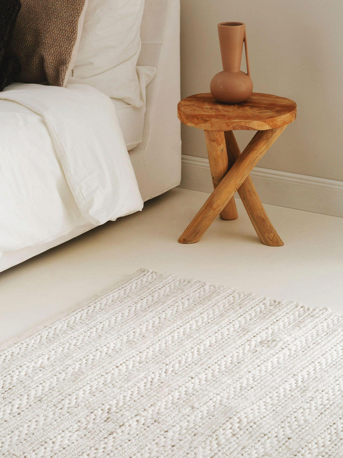 WOLLTEPPICH Dina Cream 160x230 cm - Creme, Textil (160/230cm) - benuta Pure
