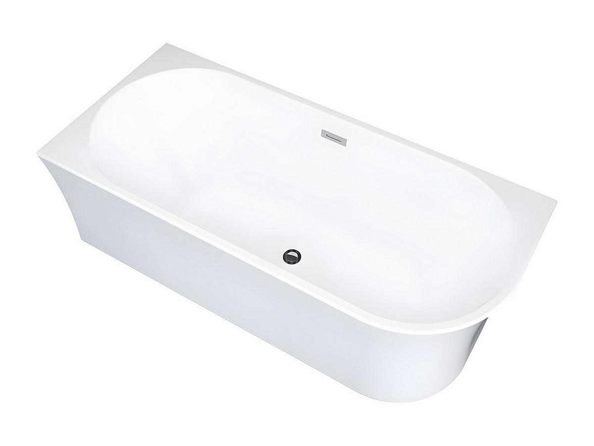 BADEWANNE (Standard) - 1 -Sitzer - Acryl - weiß - PONTICOLA - Weiß, Kunststoff (150/59/75cm) - Vente-Unique