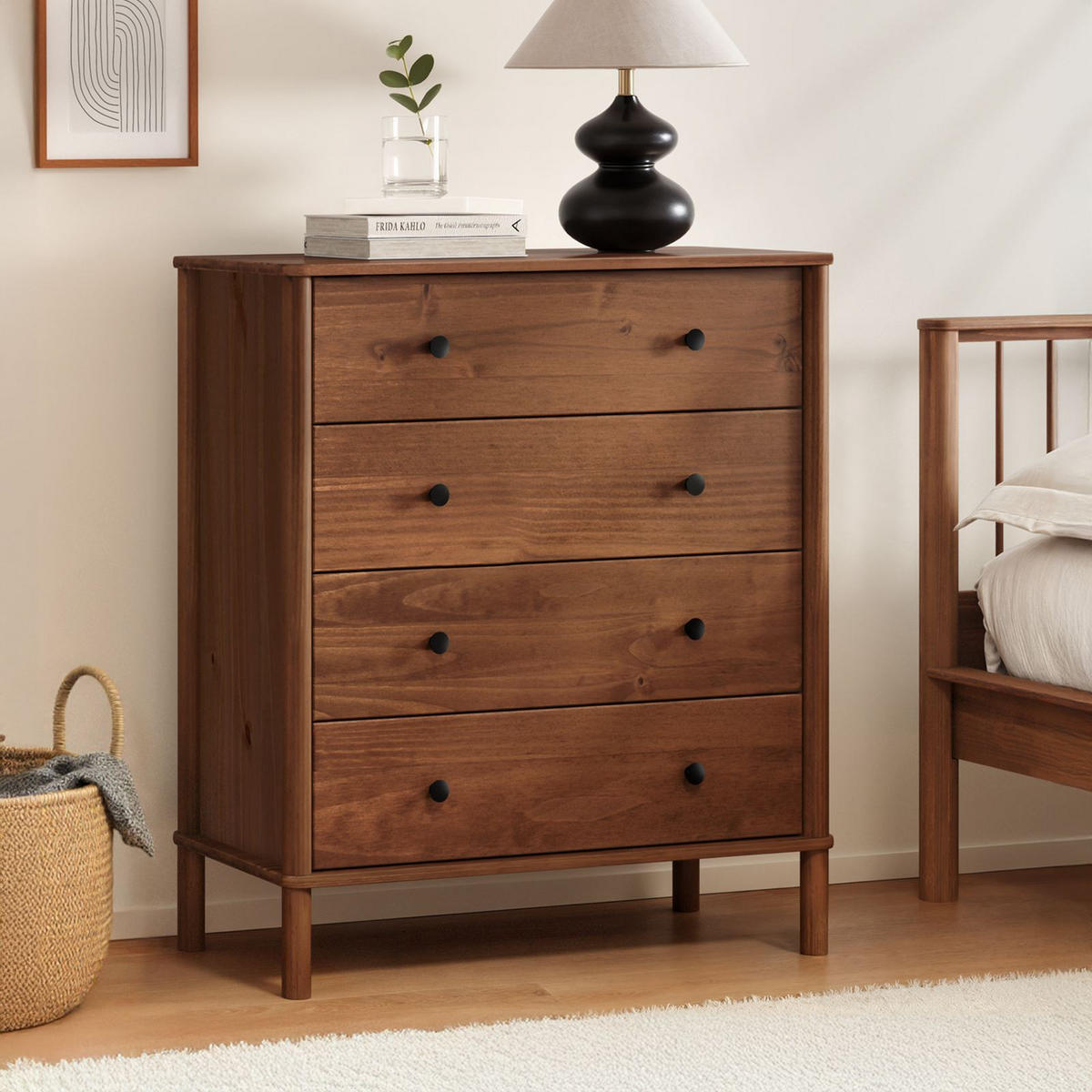 KOMMODE APOANA Kastanie - Kastanienfarben, Holz (90/99/40cm) - IDIMEX