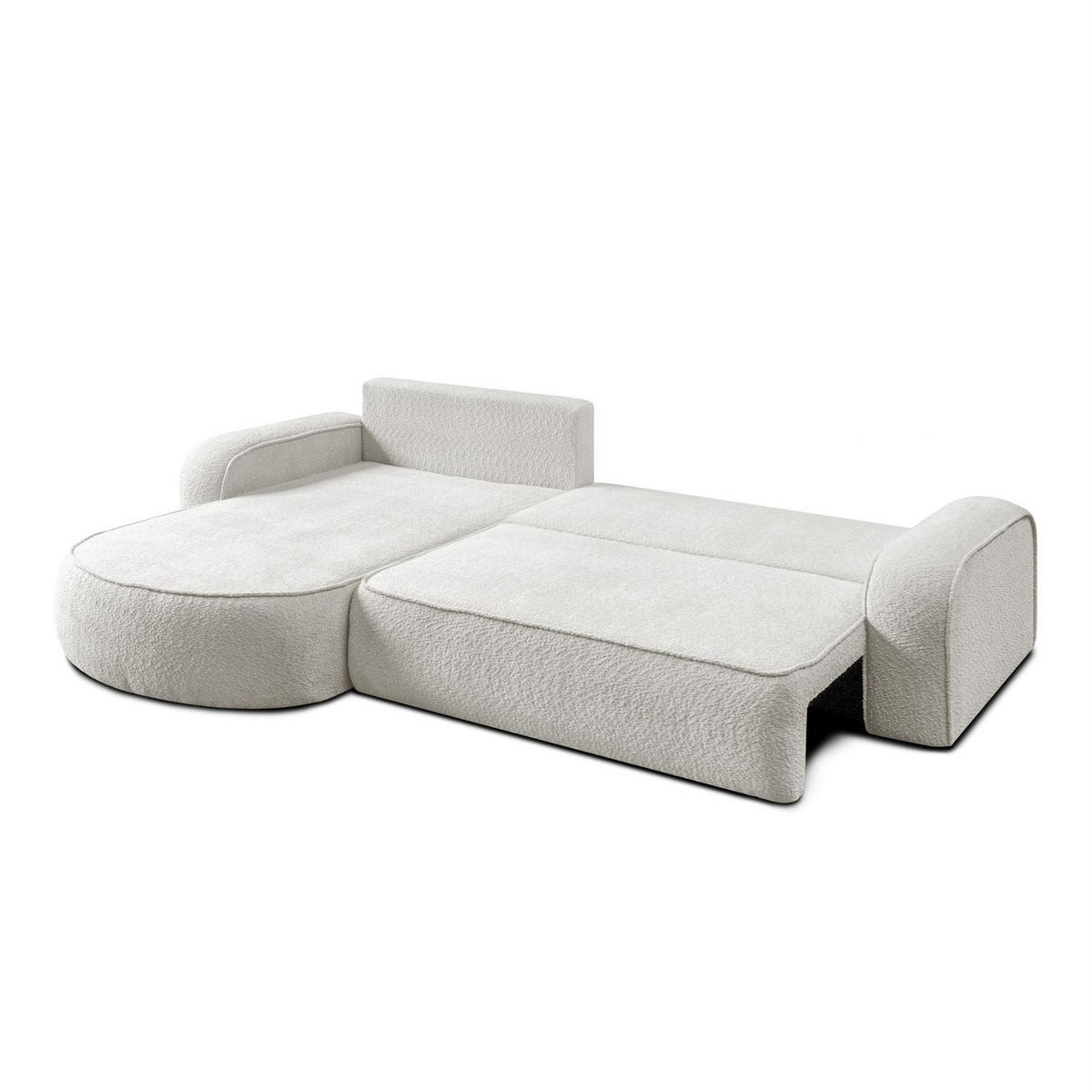 ECKCOUCH VENUS II mit Bettkasten, Coral 65 - Creme, Textil (275/178cm) - Lookway