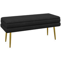 SITZBANK mit Stauraum, Schwarz - Schwarz, Kunststoff (37.5/43/79.5cm) - HOMCOM