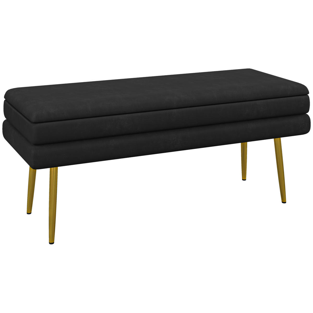 SITZBANK mit Stauraum, Schwarz - Schwarz, Kunststoff (37.5/43/79.5cm) - HOMCOM