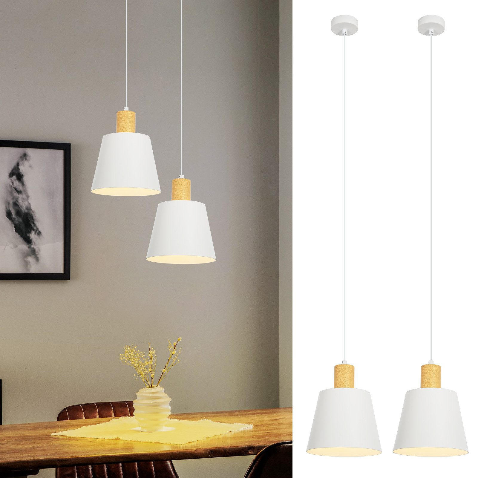 HÄNGELEUCHTE Marstellar 8/8/149 cm - Weiß, Metall (8/8/149cm) - Nettlife