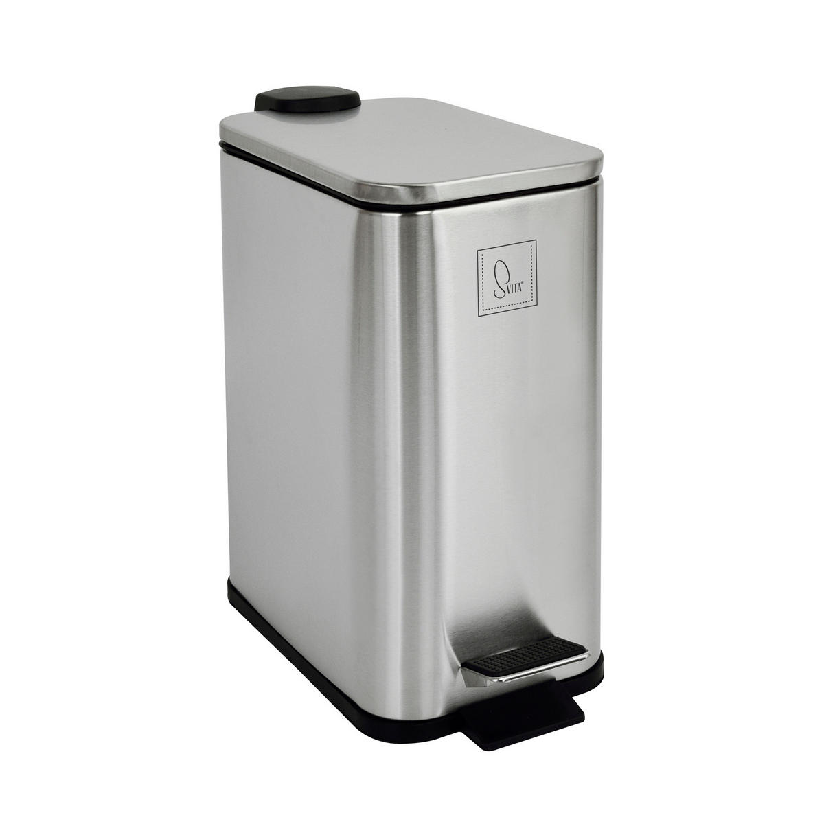 MÜLLEIMER ST5 5L Silber - Silberfarben, Metall (14/28/29cm) - SVITA