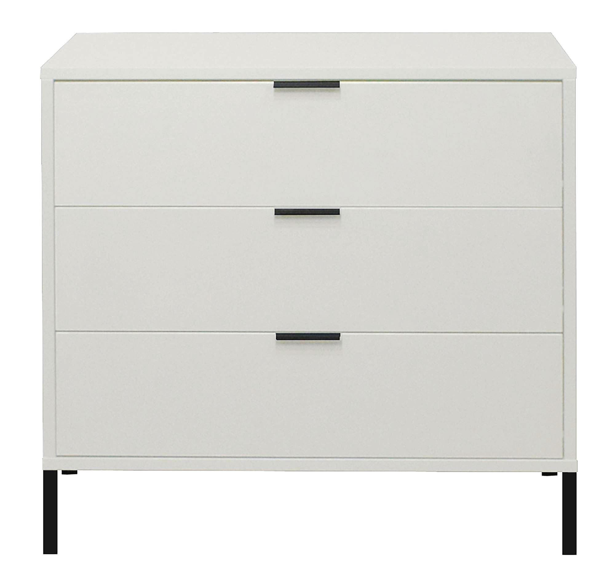 KOMMODE Erna 81x45x82 Kreidegrau matt Lack - Hellgrau, Holzwerkstoff (81/82/45cm) - 58aufmkessel