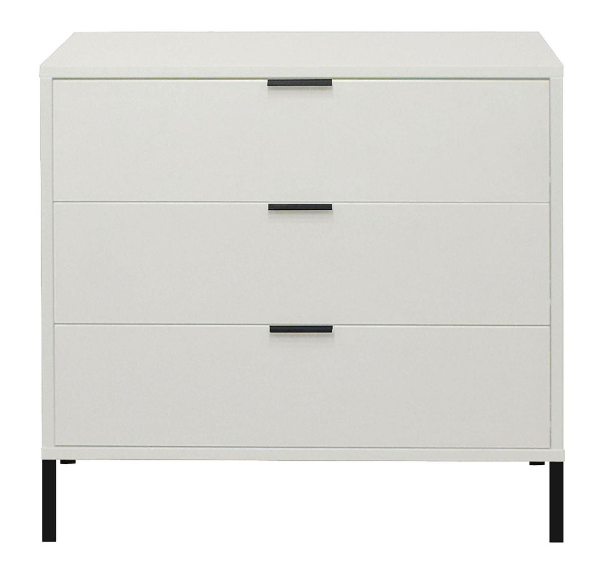 KOMMODE Erna 81x45x82 Kreidegrau matt Lack - Hellgrau, Holzwerkstoff (81/82/45cm) - 58aufmkessel