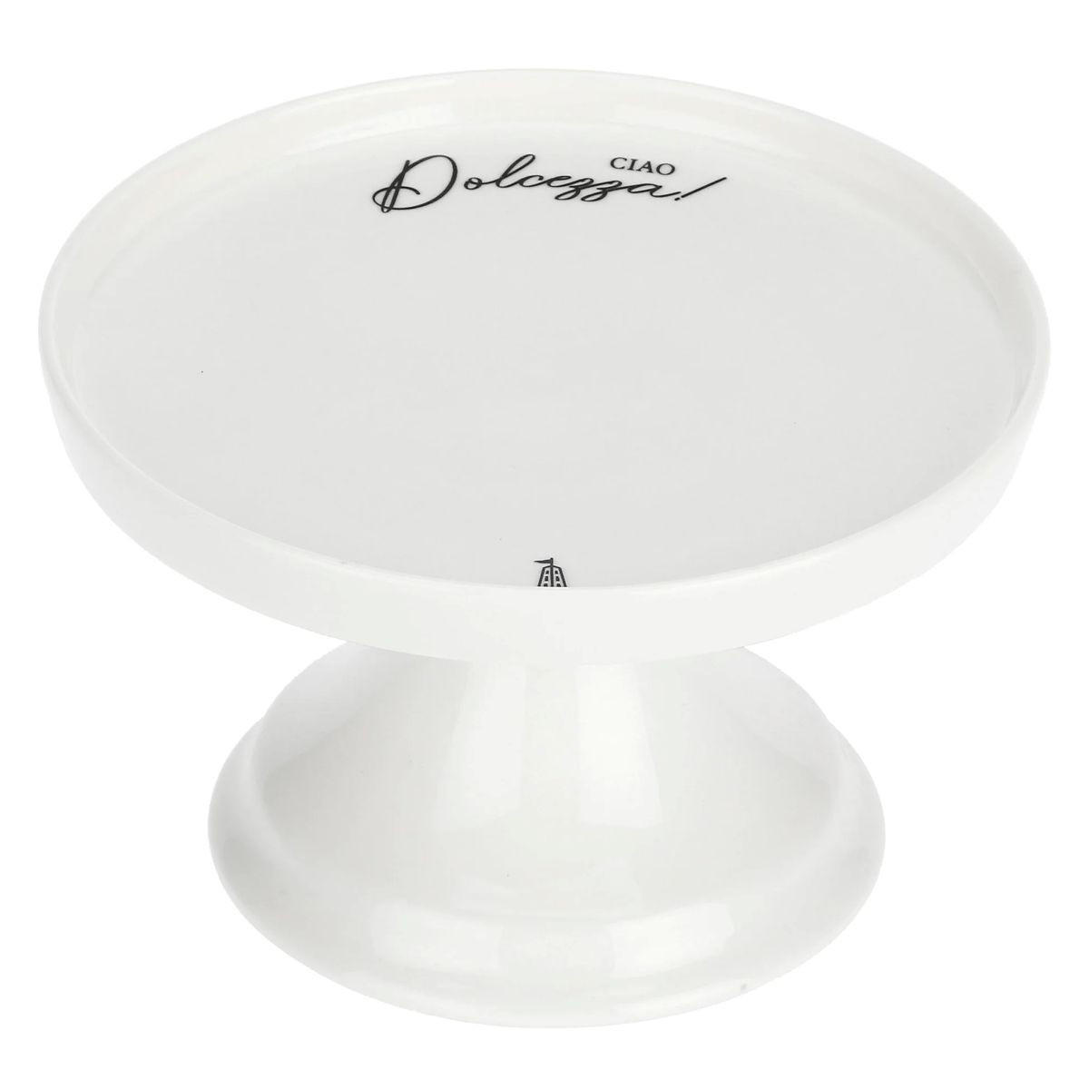 TORTENPLATTE auf Fuß I Garbati 17 x 11 cm - Multicolor, Keramik (17/11/17cm)