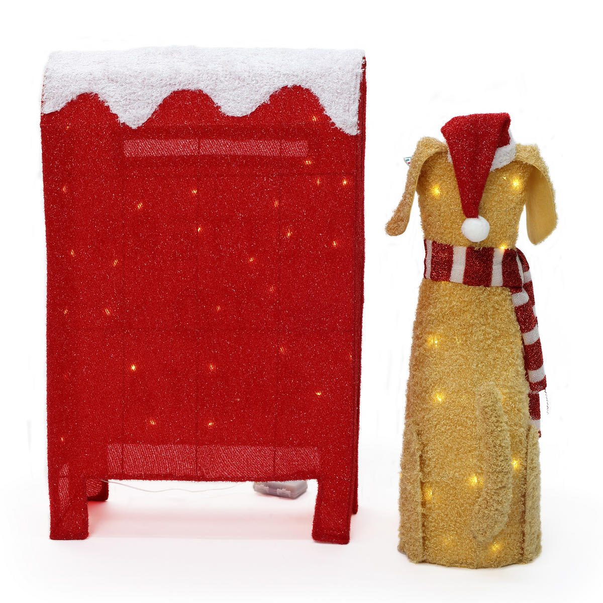 WEIHNACHTSDEKORATION HTHD0235 - Gelb/Rot, Textil/Metall (20/73/46cm) - Hometopia