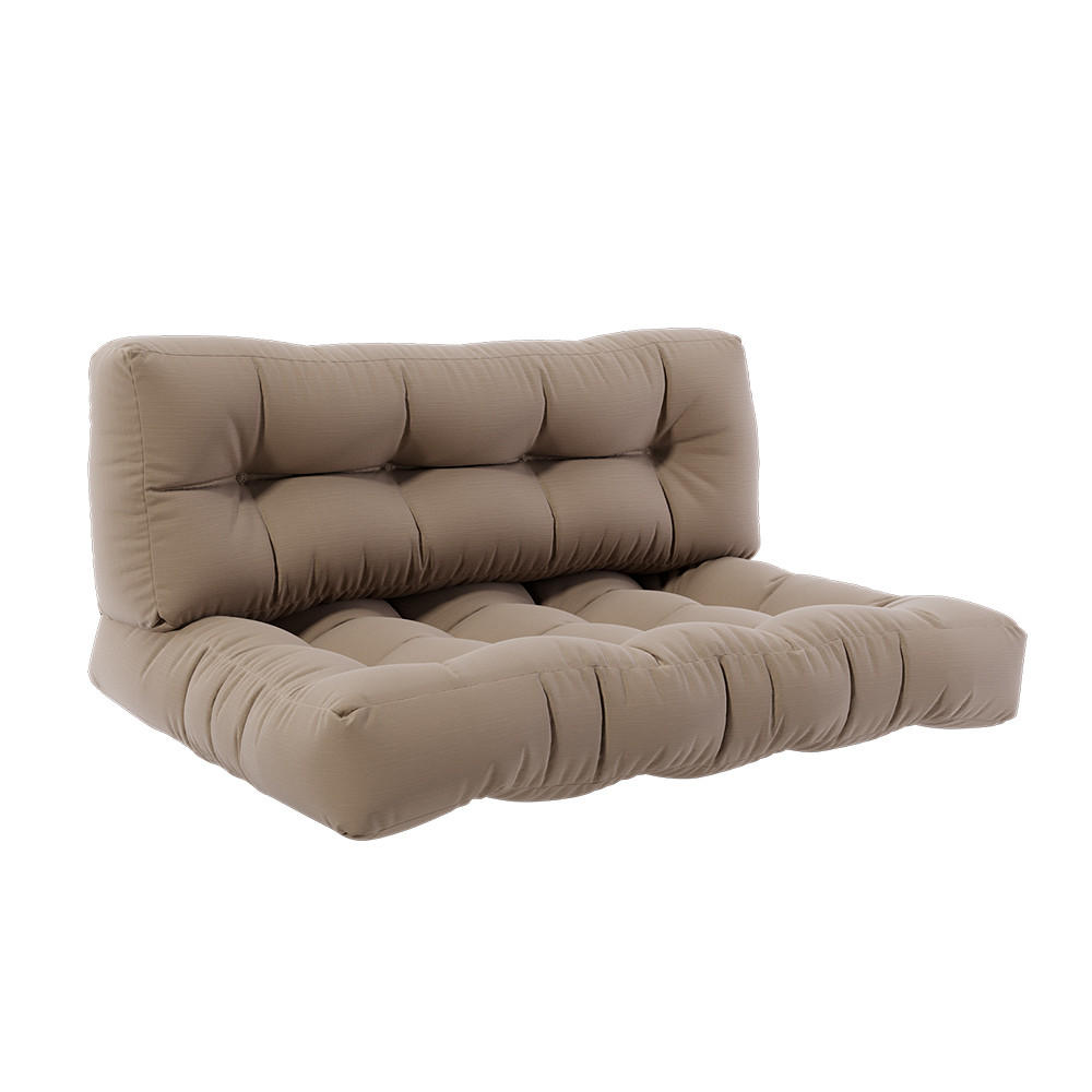 PALETTENKISSEN SET Flocken Stone 120 x 80 cm 2 Teile - Pinienfarben, Textil (120/80/15cm) - Vicco