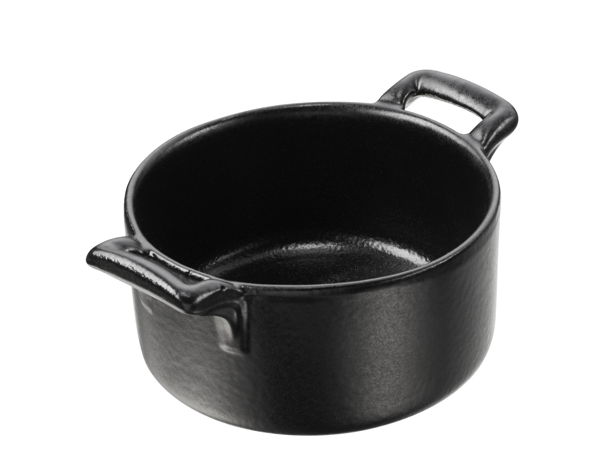 Revol Porcelaine France Ragoutförmchen Schwarz 7.2x3.5x7.2 cm