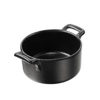 RAGOUTFÖRMCHEN 8 cl RUND Gusseisenoptik - Schwarz, Keramik (7.2/7.2/3.5cm) - Revol Porcelaine France