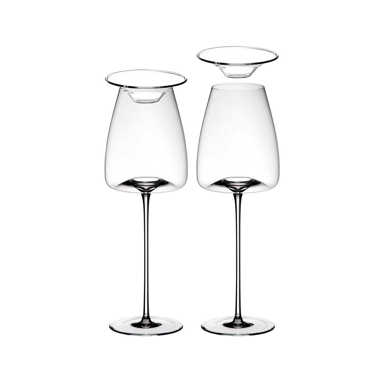 WEINGLÄSER + DECKEL Vision Straight transparent 540 ml 2er Set - Transparent, Glas (0.54L) - Zieher