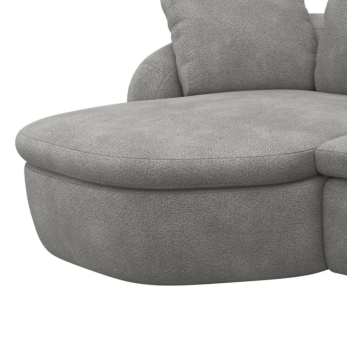 ECKSOFA mit Longchair - Schwarz/Grau, Kunststoff/Textil (217/146cm) - home24