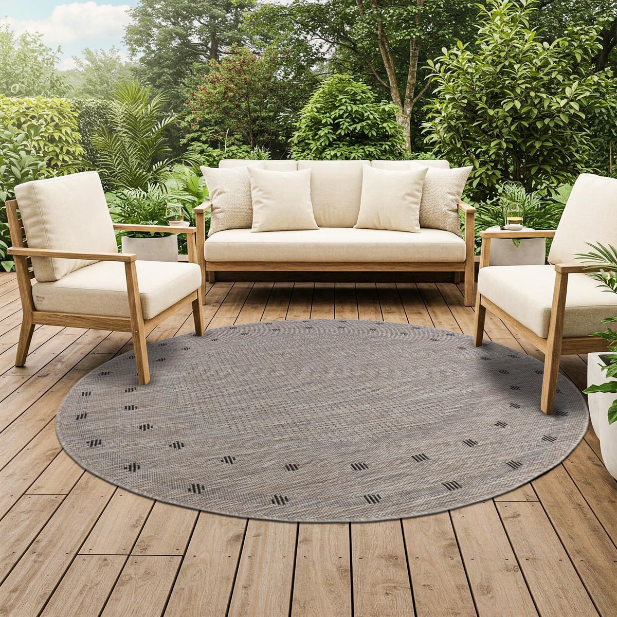 TEPPICH MELISSA Braun 200/200 cm - Braun, Kunststoff (200/200cm) - Tapiso