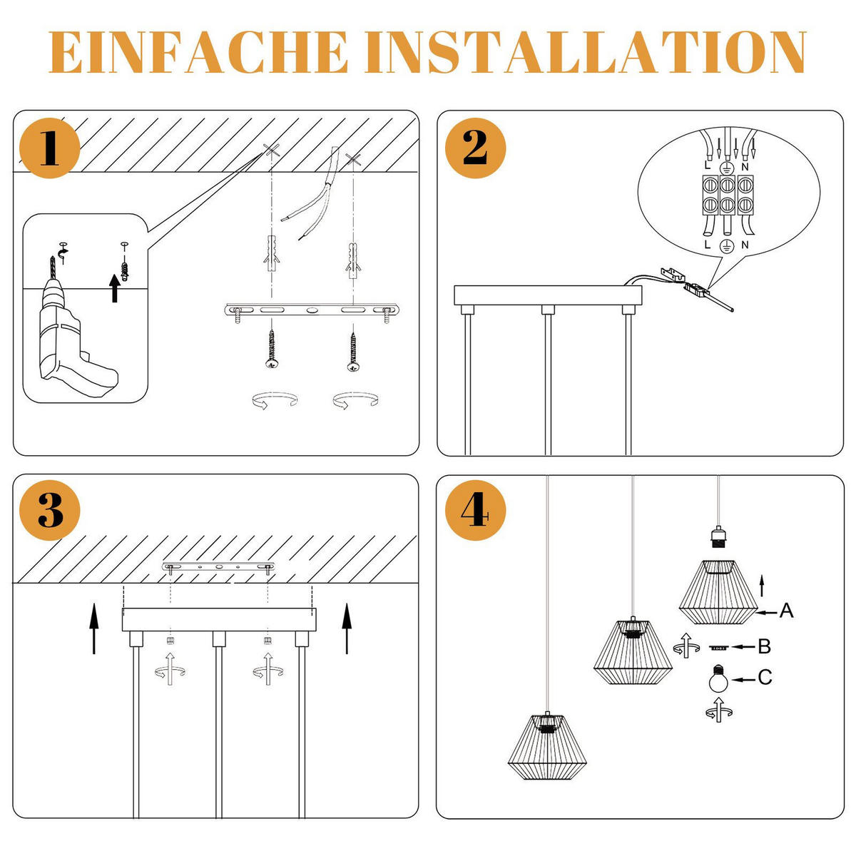 PENDELLEUCHTE BLITZ Ⅲ 71/25/150 cm - Schwarz, Metall (71/25/150cm) - Nettlife