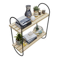 WANDREGAL Oulu - Naturfarben, Holz/Metall (16/47/40cm) - [en.casa]