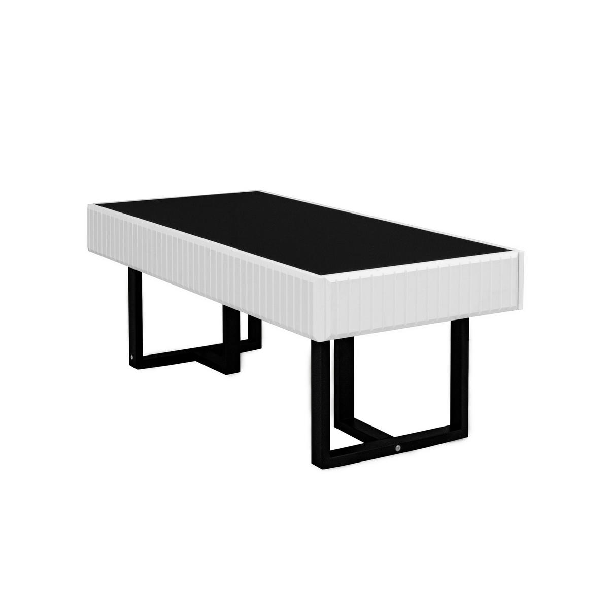KLUBSKA miza, 110/50,5/41 cm, MDF in iverna plošča črna/bela - črna, leseni material (110/50.5/41cm) - BEAOK