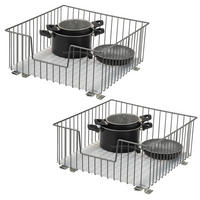 SCHRANK-KORBAUSZUG 50 cm, grau, Metall - Grau, Metall (50/23/50.5cm) - bremermann