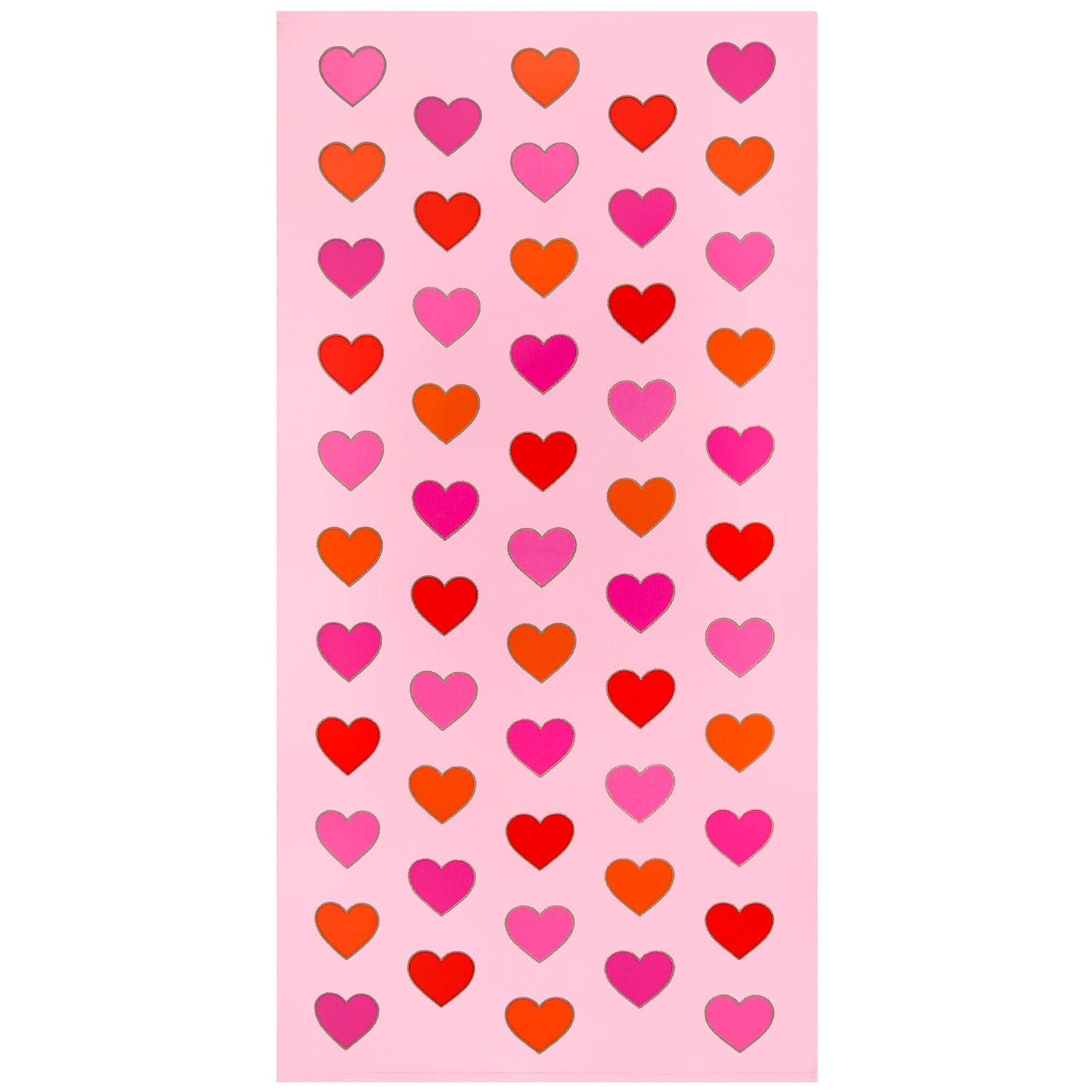 STRANDTUCH Kinder Mikrofaser Rosa 70x140 250g/m² - Herzen - Pink, Textil (140/70cm) - LE COMPTOIR DE LA PLAGE