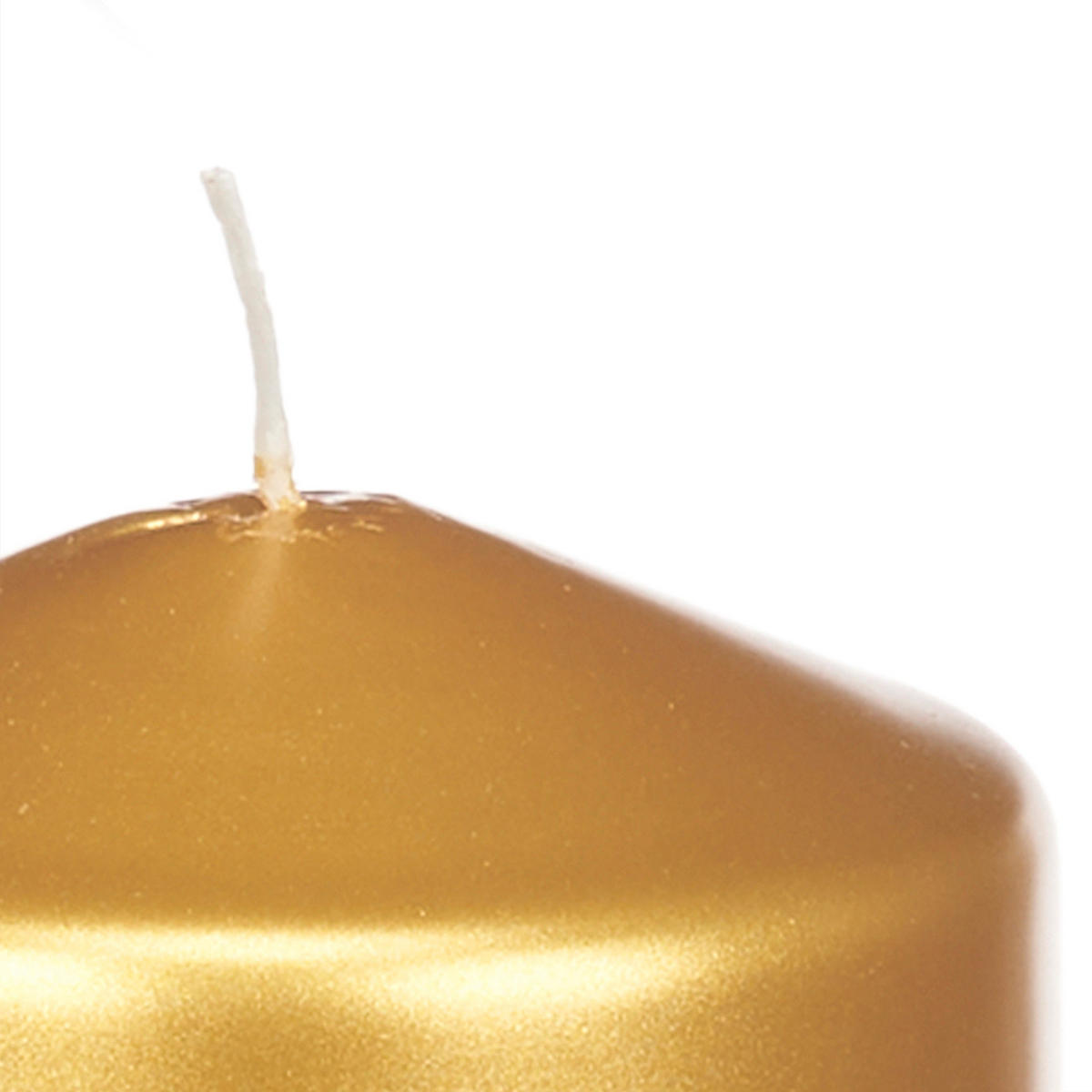 KERZE Zylinder Lunar Ø 7 cm - Goldfarben, Paraffin (7/15.5/7cm)