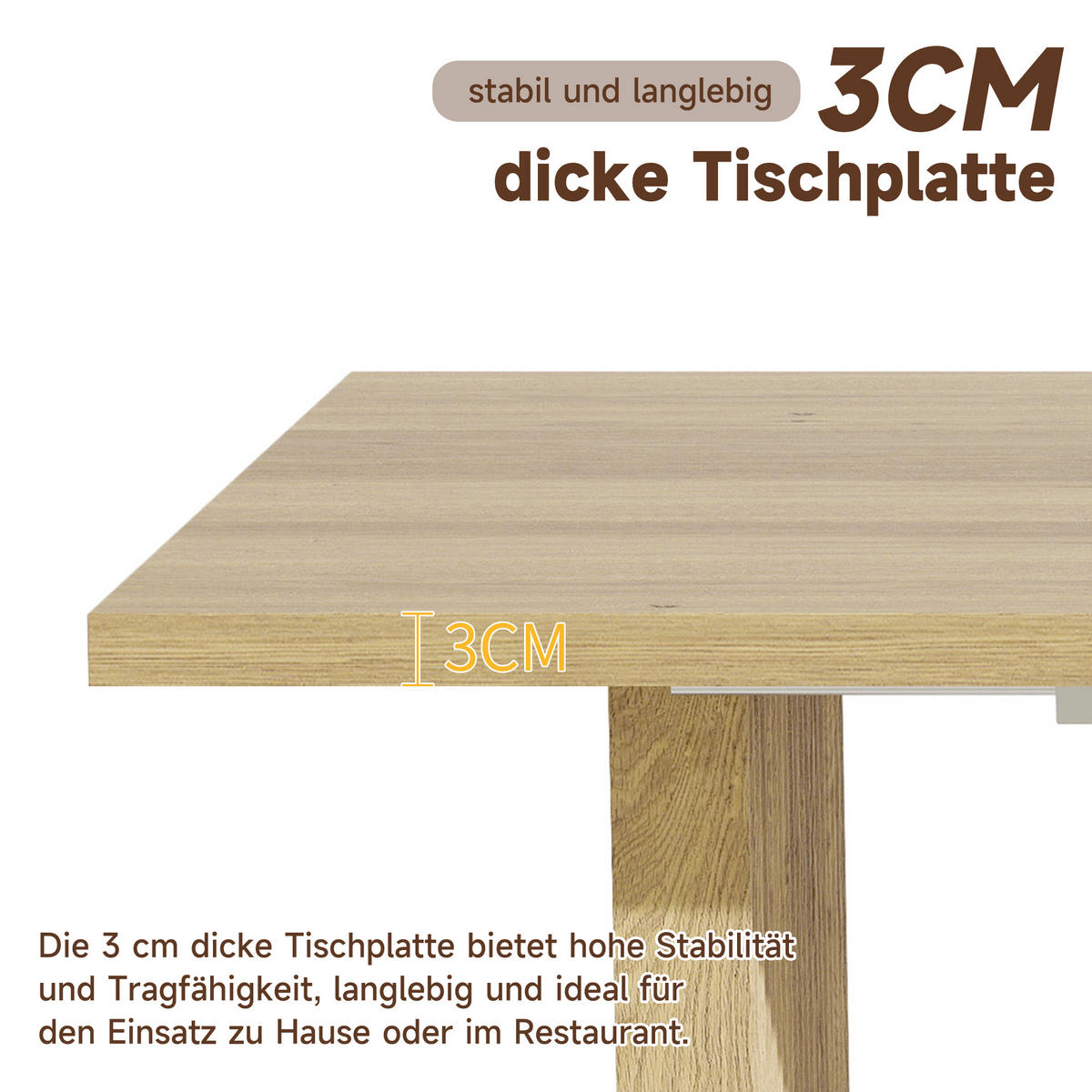 ESSTISCH in Naturfarben Ausziehbarer Küchentisch mit Stauraum für 6–8 Personen, L140(200)/H90 cm - Naturfarben, Holzwerkstoff (200/90/75cm) - STILVORA