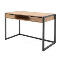 SCHREIBTISCH Artisan Eiche, anthrazit 120 cm, Industrial Design, Tisch mit Schubladen - Anthrazit/Eiche Artisan, Holzwerkstoff (120/60/75cm) - Furn.Design