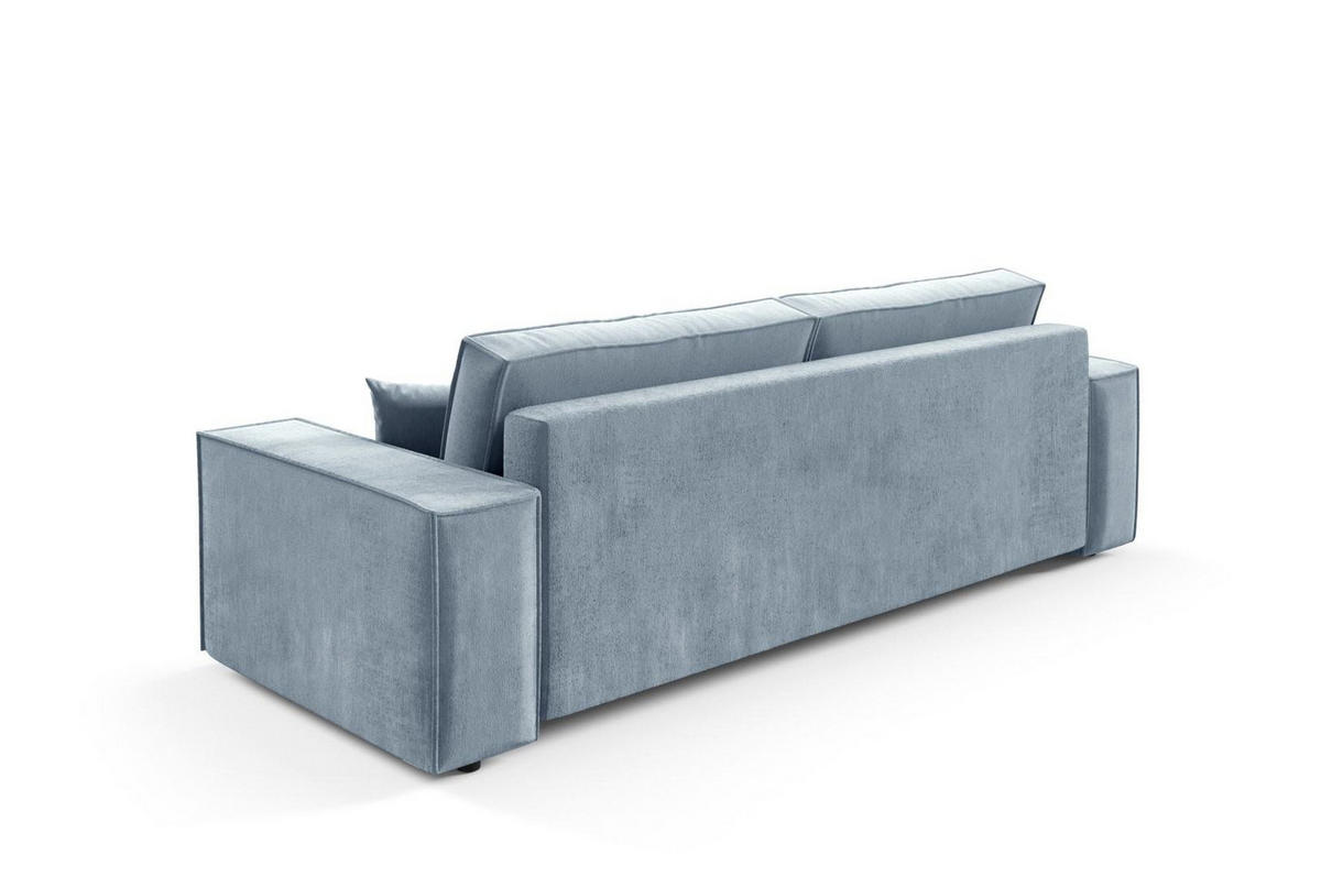 SCHLAFSOFA mit Bettkasten Himmelblau - Hellblau, Textil (255/88/102cm) - Furnisell