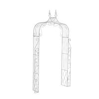 ROSENBOGEN Antigua antik weiß - Weiß, Metall (118/248/30cm) - TPFLiving