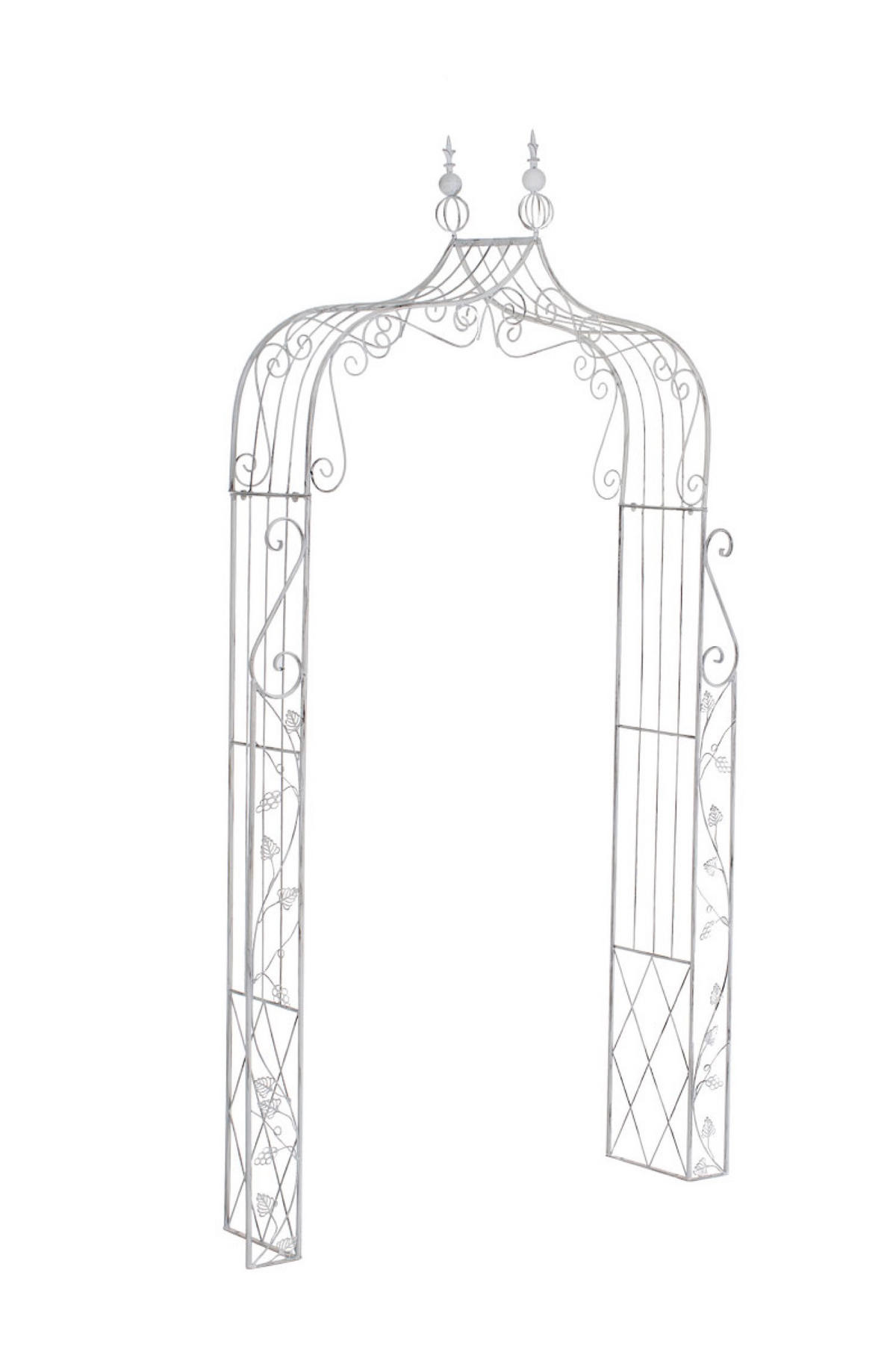 ROSENBOGEN Antigua antik weiß - Weiß, Metall (118/248/30cm) - TPFLiving