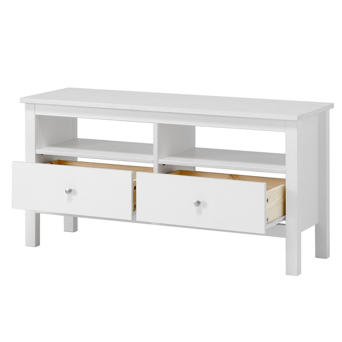 KOMMODE Massivholz 37/110/55 cm - Weiß, Holz (110/55/37cm) - hagge home