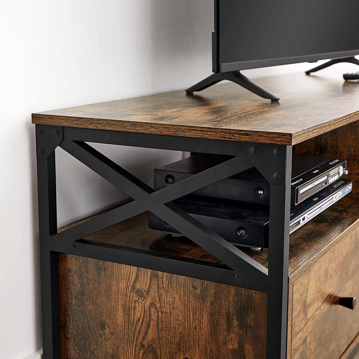 TV-LOWBOARD MIT SCHUBLADEN - Braun, Holzwerkstoff (40/50/147cm) - Hansiro