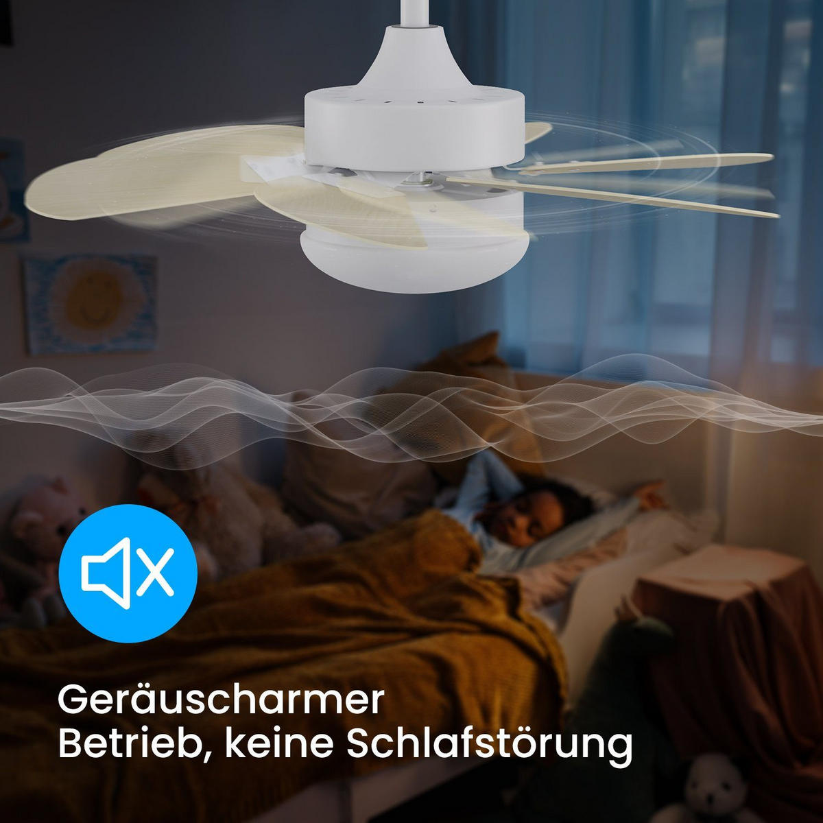 DECKENVENTILATOR Energie II 75/75/43cm - Eschefarben, Metall (75/75/43cm) - Nettlife