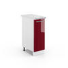 APOTHEKERUNTERSCHRANK Fame-Line Bordeaux Hochglanz 30 cm, AP Marmor - Bordeaux/Weiß, Holzwerkstoff (30/82/60cm) - Vicco